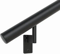 Load image into Gallery viewer, 17 ft Flush ADA Compliant Handrail Kit - Complete Indoor/Outdoor Handrail for Stairs - 1.6" Round Anodized Aluminum Rail