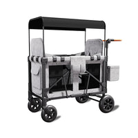 Load image into Gallery viewer, Double Stroller Wagon (2 Seater) - Collapsible Wagon Stroller with Seats with Magnetic Buckle 5-Point Harnesses