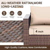 Load image into Gallery viewer, 5 Piece Patio Furniture Set with Storage Table and Waterproof covers