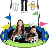 Load image into Gallery viewer, 43 Inch Saucer Tree Swing, 360 Degree Swivel and Adjustable Hanging Strap