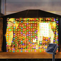 Load image into Gallery viewer, 300 LED's Solar Curtain Light, Outdoor Fairy Garland String Lights, 8 Modes