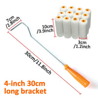Load image into Gallery viewer, 13 pcs 10cm Mini White Durable Foam Paint Roller Sleeves with Handle