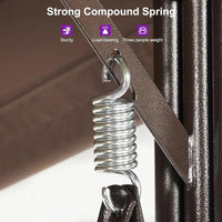 Load image into Gallery viewer, 3-Seat Deluxe Outdoor Patio Porch Swing with Weather Resistant Steel Frame, Adjustable Tilt Canopy, Cushions and Pillow Included