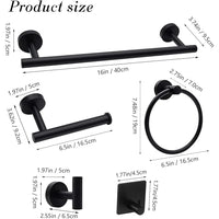 Load image into Gallery viewer, 14 Piece Stainless Steel Matte Black Bathroom Accessories