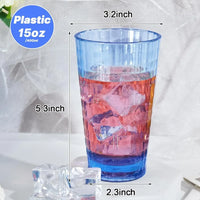 Load image into Gallery viewer, 8 - 15 oz Unbreakable, Shatterproof Plastic Drinking Tumblers