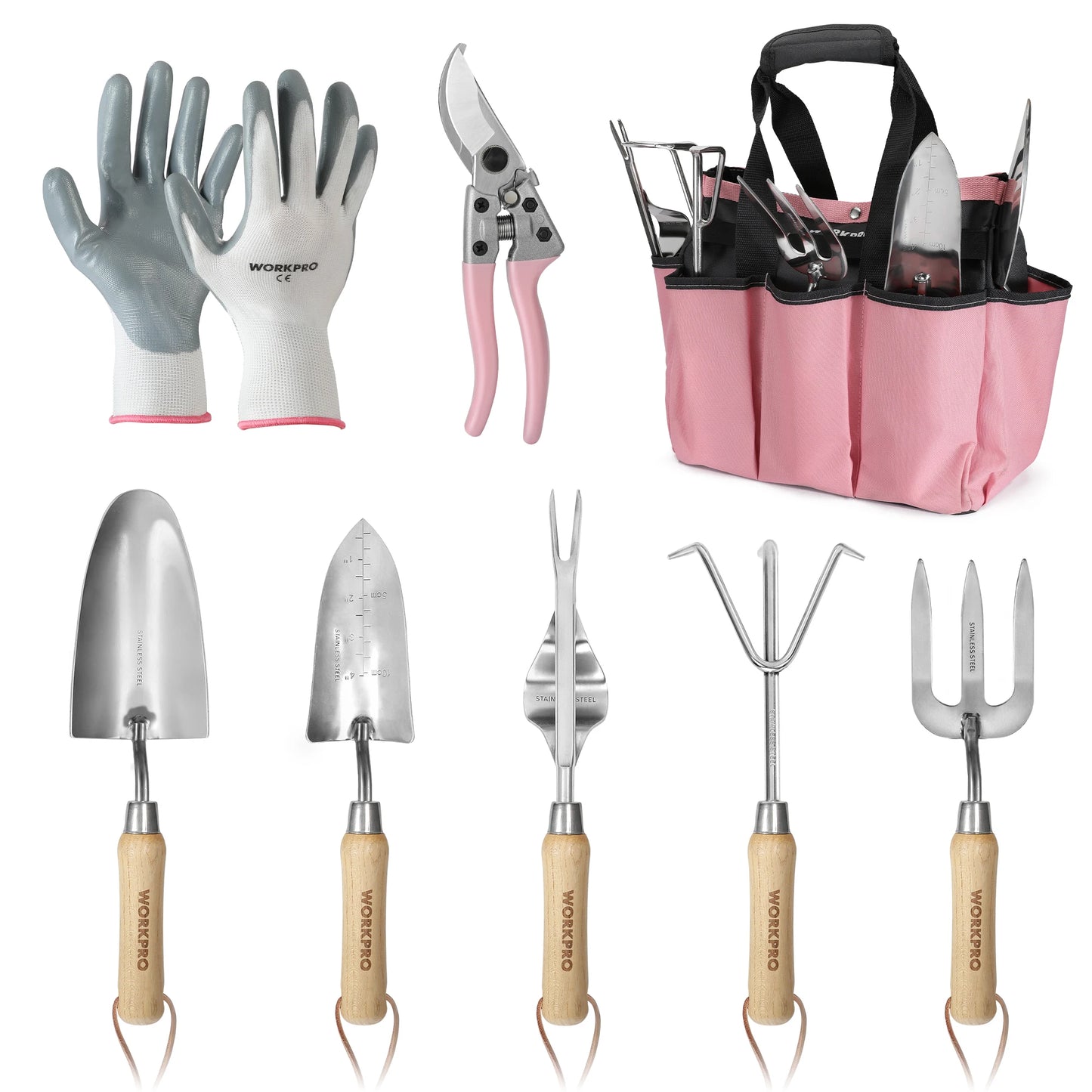 8-Piece Stainless Steel Garden Tool Set