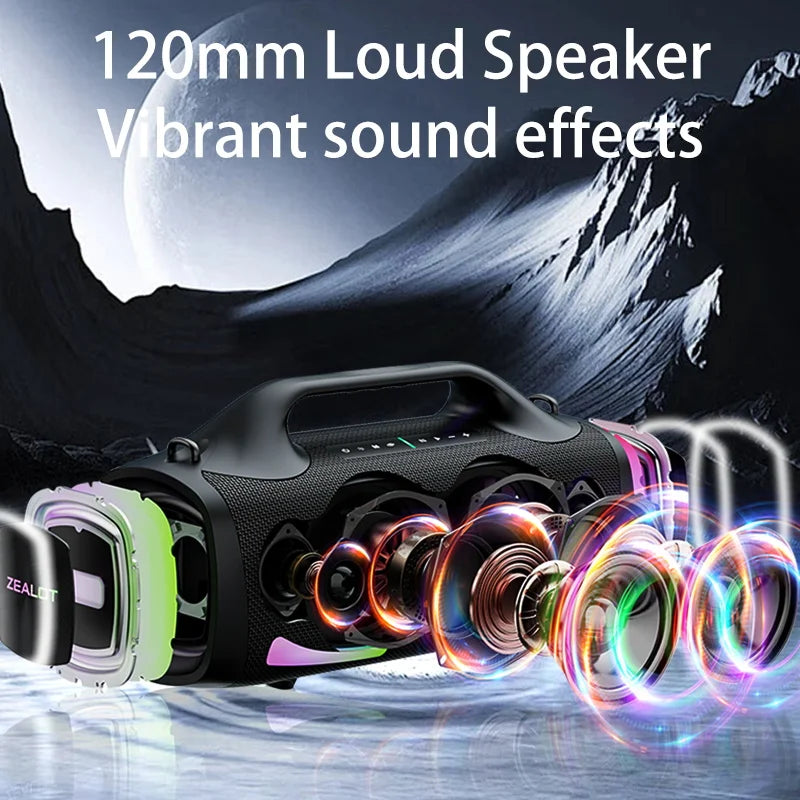 100W Wireless speaker, Outdoor Portable Subwoofer Speaker, Hifi Sound quality, Dual Pairing, Fast Charging, 24000mAh.
