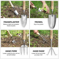 Load image into Gallery viewer, 8-Piece Stainless Steel Garden Tool Set