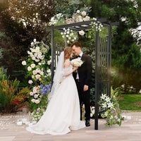 Load image into Gallery viewer, PVC Garden Arbor, Wedding Arch for Ceremony, Trellis for Climbing Plants