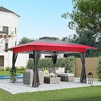 Load image into Gallery viewer, 13’x13’ Pop Up Gazebo, Outdoor Canopy Tent Shade with Metal Frame, Mosquito Netting for Patio, Garden, Lawn, Backyard