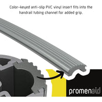 Load image into Gallery viewer, 9ft ADA Handrail Kit - Complete Indoor/Outdoor Handrail for Stairs - 1.6" Round Anodized Aluminum Railing