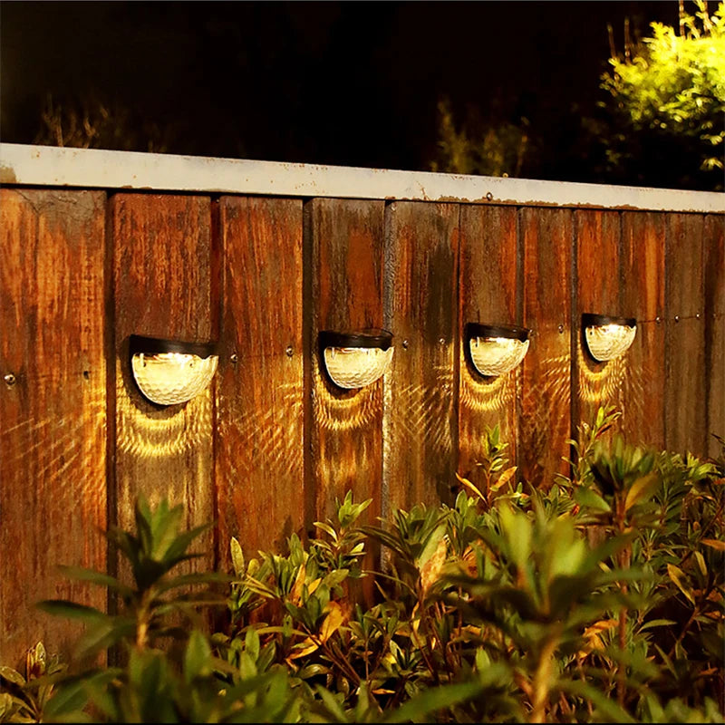 2 Piece Solar Wall Lamp, 6 LEDs, Waterproof
