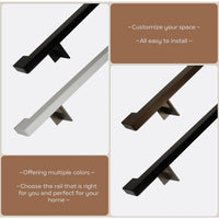 Load image into Gallery viewer, Contemporary Aluminum Complete Handrail, Brackets Included, Powder Coated Finish