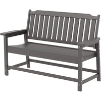 Load image into Gallery viewer, Popular Grey Outdoor Bench, All-Weather HDPE, Fade Resistant, 800 lbs Bearing