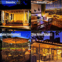Load image into Gallery viewer, 300 LED's Solar Curtain Light, Outdoor Fairy Garland String Lights, 8 Modes