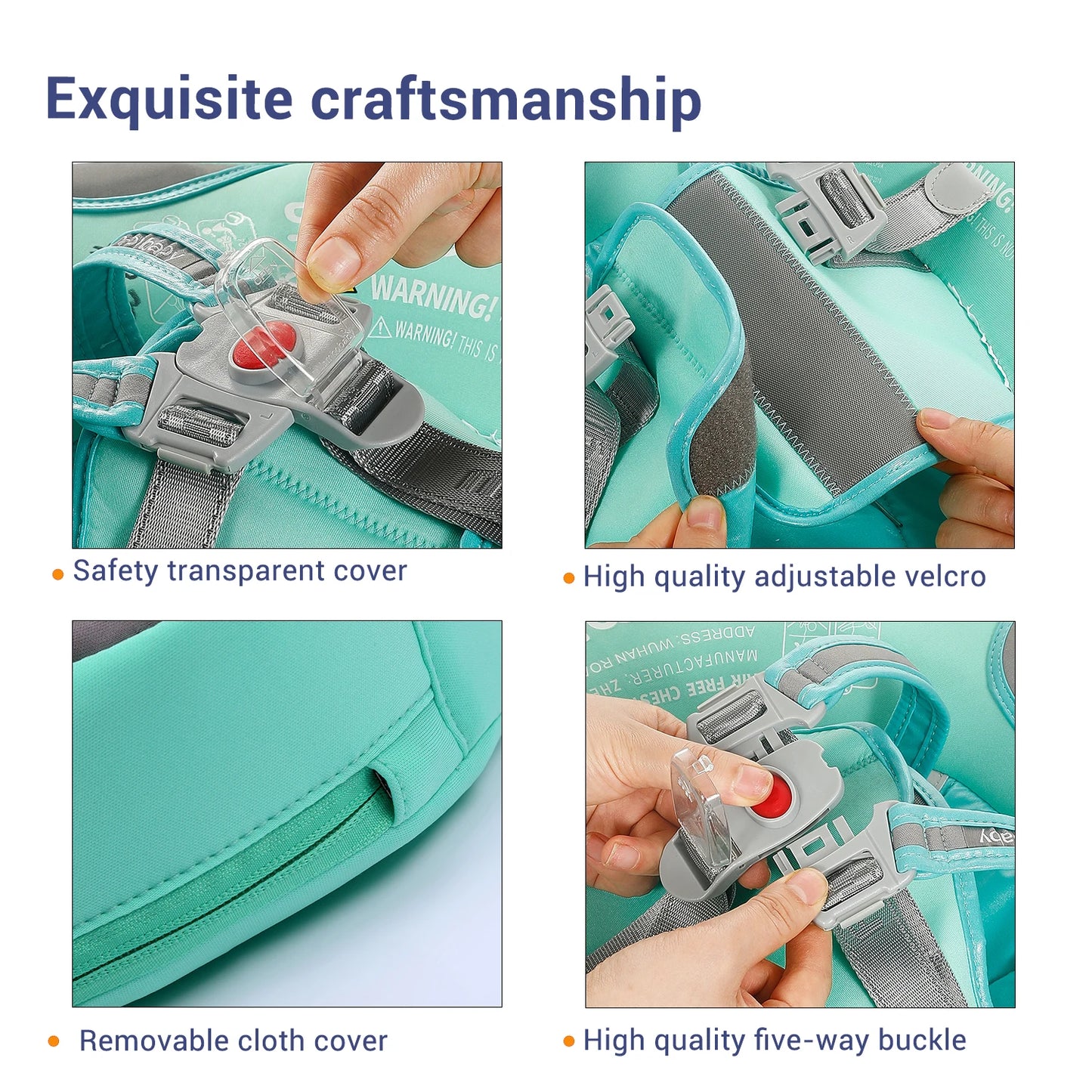 Baby Float with Sunshade Canopy and Crotch Strap