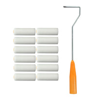 Load image into Gallery viewer, 13 pcs 10cm Mini White Durable Foam Paint Roller Sleeves with Handle