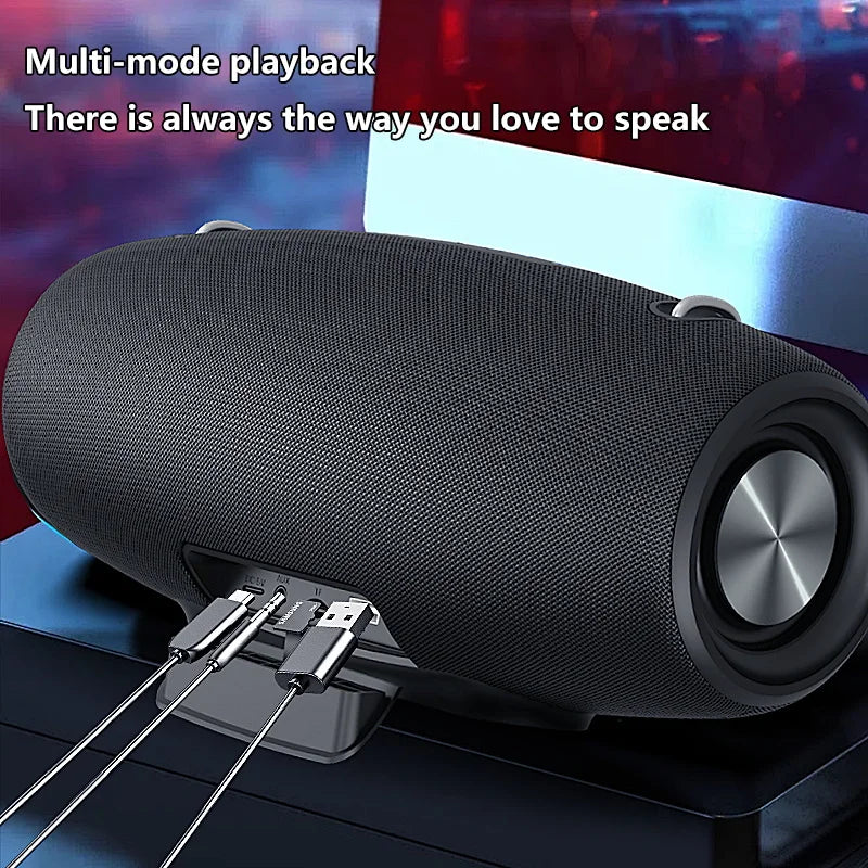 Wireless Speaker With Shoulder Strap, Waterproof, Portable Speaker with Loud Stereo and Booming Bass, 40H Playtime