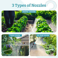 Load image into Gallery viewer, 2 Gallon Electric Garden Sprayer, Battery Powered Sprayer with 3 Mist Nozzles and Retractable Wand, USB rechargeable handle