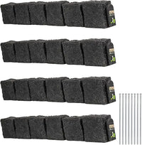 Load image into Gallery viewer, Faux Stone Blocks for Lawn Edging, Flower Beds &amp; Yard Edging – 4 Pack