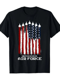 Load image into Gallery viewer, Men's Retro US Air Force Patriotic T-shirt - Star Spangled US Flag Design