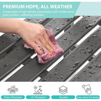 Load image into Gallery viewer, Popular Grey Outdoor Bench, All-Weather HDPE, Fade Resistant, 800 lbs Bearing