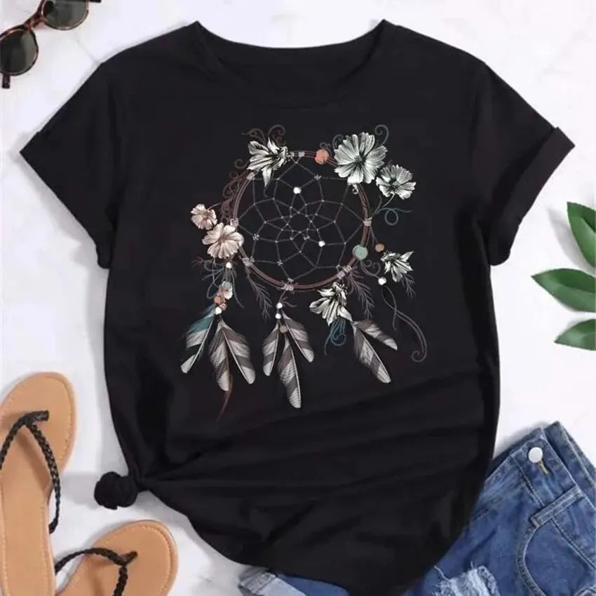 Feather Dreamcatcher Women's Fashion T Shirt