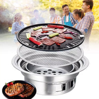 Load image into Gallery viewer, Japanese / Korean Style Stainless Hibachi BBQ Picnic Table Grill