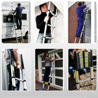 Load image into Gallery viewer, Telescopic Heavy Duty Extendable Multi-Purpose Folding Aluminium Ladder