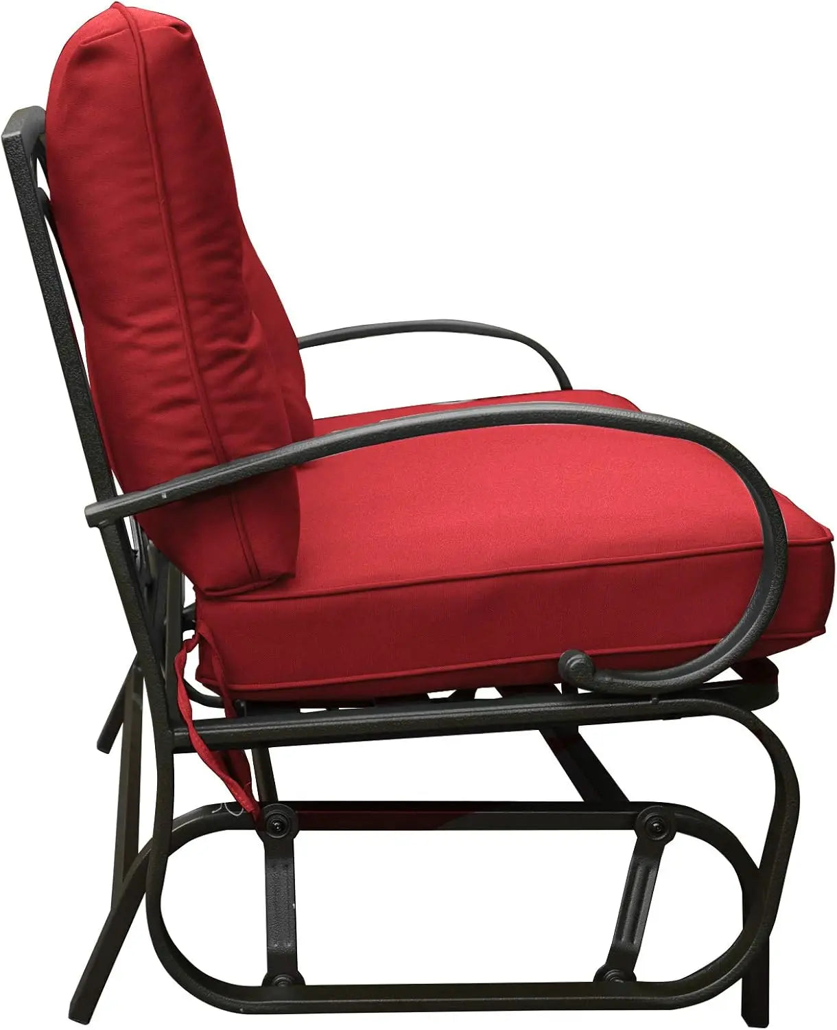 Glider Bench - Outdoor Rocking Loveseat with Sturdy Frame and Cushioned Seats