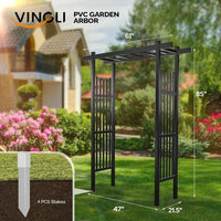 Load image into Gallery viewer, PVC Garden Arbor, Wedding Arch for Ceremony, Trellis for Climbing Plants