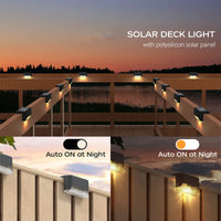 Load image into Gallery viewer, 4 or 12 Pack Solar Powered LED Deck and Step Lights, Outdoor Waterproof