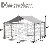 Load image into Gallery viewer, 7.5 x 7.5 ft Heavy Duty Outdoor Dog Kennel with Large Shade Tarp