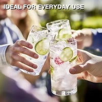 Load image into Gallery viewer, Unbreakable Plastic Drinking Glasses, Set of 8 - 14 oz Rocks and 20 oz Water Cups