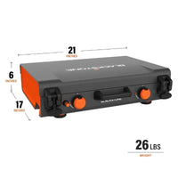 Load image into Gallery viewer, 20” x 14” 2-Burner Propane Blackstone Camping Griddle with Latching Hood and Handle