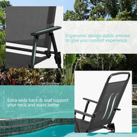 Load image into Gallery viewer, 6 Piece Patio Dining Set, Small Metal Outdoor Garden Patio Table and Chair Set w/Umbrella