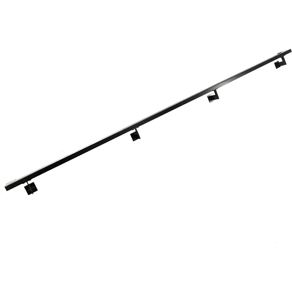 Contemporary Aluminum Complete Handrail, Brackets Included, Powder Coated Finish