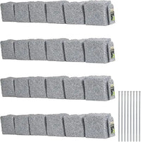 Load image into Gallery viewer, Faux Stone Blocks for Lawn Edging, Flower Beds &amp; Yard Edging – 4 Pack