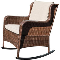 Load image into Gallery viewer, Outdoor Resin Wicker Rocking Chair with Olefin Cushions