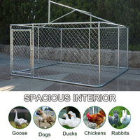 Load image into Gallery viewer, 7.5 x 7.5 ft Heavy Duty Outdoor Dog Kennel with Large Shade Tarp
