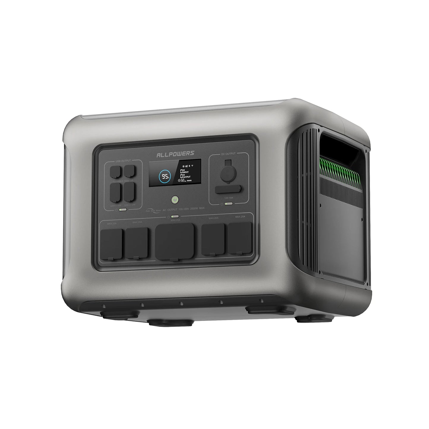Portable Power Station R600, 299Wh LiFeP04 Battery with 2x 600W (1200W Surge) AC Outlets for Outdoor Camping, RV, Home