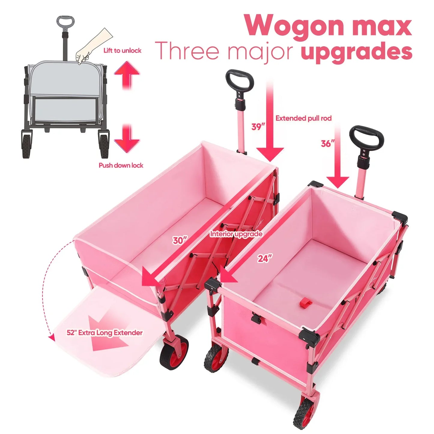 Collapsible Wagon with 52" Extender