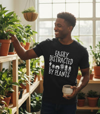 Load image into Gallery viewer, EASILY DISTRACTED BY PLANTS T-Shirt - Soft Cotton Blend